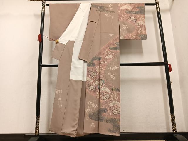 平和屋着物●十日町　名門　滝泰謹製　訪問着　辻が花　絞り　金彩　正絹　逸品　AABG7326ph