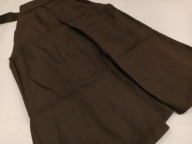 平和屋着物●男性　馬乗り袴　霞文　赤墨色　正絹　逸品　AABG7327ph