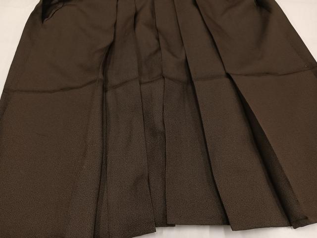 平和屋着物●男性　馬乗り袴　霞文　赤墨色　正絹　逸品　AABG7327ph