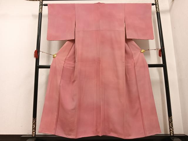 平和屋着物●染色作家　斉藤三才　小紋　霞文　暈し染め　正絹　逸品　AABG7329ph