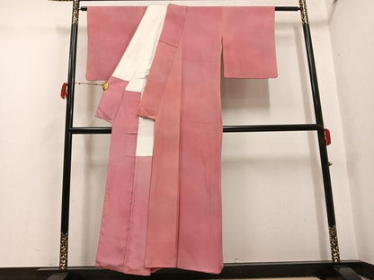 平和屋着物●染色作家　斉藤三才　小紋　霞文　暈し染め　正絹　逸品　AABG7329ph