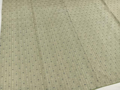 平和屋着物●花織　紬　幾何学文様　正絹　逸品　未使用　AABG7346ph