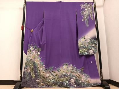 平和屋着物●豪華振袖　作家物　辻が花　絞り　暈し染め　正絹　逸品　AABG7347ph