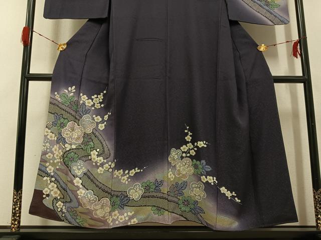 平和屋着物●訪問着　流水梅文　暈し染め　正絹　逸品　AABG7348ph