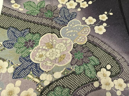 平和屋着物●訪問着　流水梅文　暈し染め　正絹　逸品　AABG7348ph