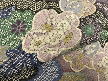 平和屋着物●訪問着　流水梅文　暈し染め　正絹　逸品　AABG7348ph