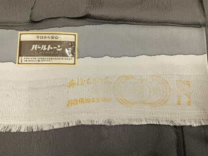平和屋着物●訪問着　竹屋町刺繍　澤瀉　丹後ちりめん　金彩　反端付き　正絹　逸品　AABG7350ph