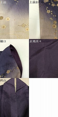 平和屋着物●訪問着　扇面花文　暈し染め　金彩　やまと誂製　正絹　逸品　AABG7354ph