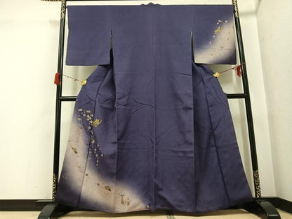 平和屋着物●訪問着　扇面花文　暈し染め　金彩　やまと誂製　正絹　逸品　AABG7354ph