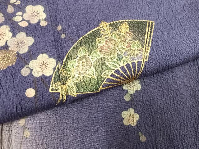 平和屋着物●訪問着　扇面花文　暈し染め　金彩　やまと誂製　正絹　逸品　AABG7354ph
