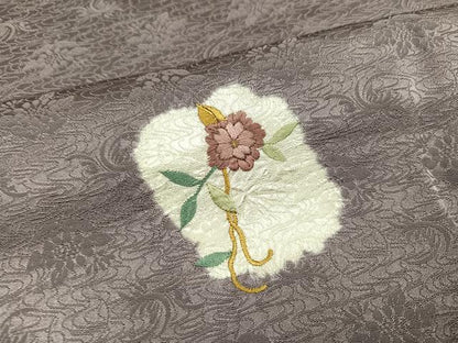 平和屋着物●訪問着　絞り　刺繍　草花文　金彩　鈴乃屋扱い　正絹　逸品　未使用　AABG7357ph