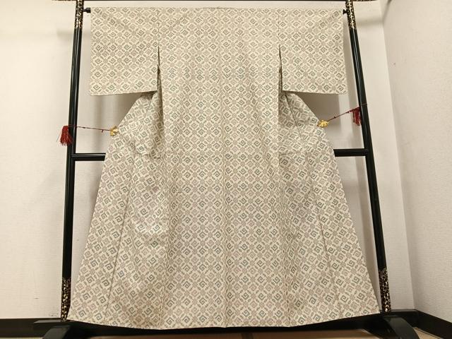平和屋着物●上質な紬　蜀江文　正絹　逸品　未使用　AABG7358ph