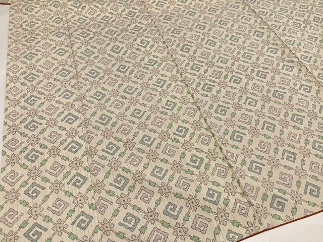 平和屋着物●上質な紬　蜀江文　正絹　逸品　未使用　AABG7358ph