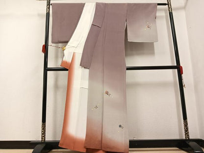 平和屋着物●訪問着　刺繍　宝尽くし　暈し染め　鬼しぼ縮緬　正絹　逸品　AABG7360ph