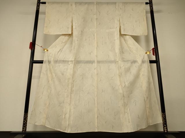 平和屋着物＊夏物　小紋　絽　幾何学文様　正絹　逸品　AABG7361jd