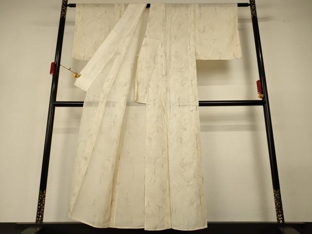 平和屋着物＊夏物　小紋　絽　幾何学文様　正絹　逸品　AABG7361jd
