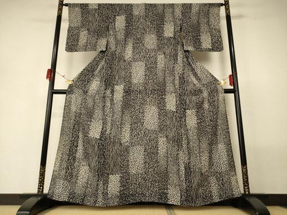 平和屋着物＊夏物 小紋 絽 花づくし 正絹 逸品 AABG7363jd
