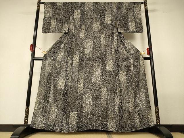 平和屋着物＊夏物 小紋 絽 花づくし 正絹 逸品 AABG7363jd