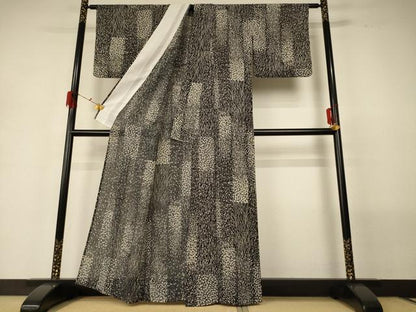 平和屋着物＊夏物 小紋 絽 花づくし 正絹 逸品 AABG7363jd