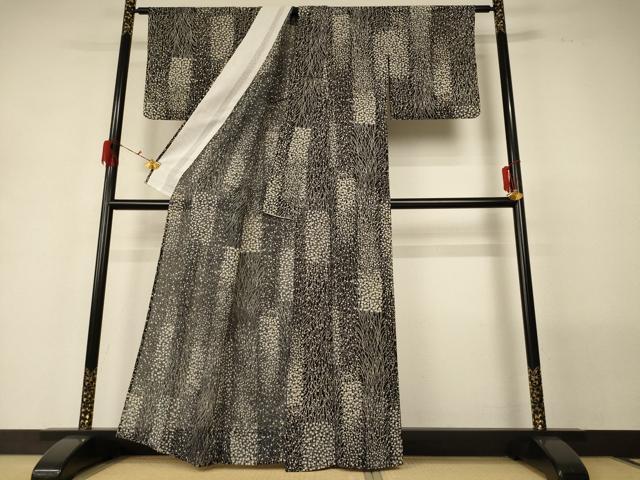 平和屋着物＊夏物 小紋 絽 花づくし 正絹 逸品 AABG7363jd