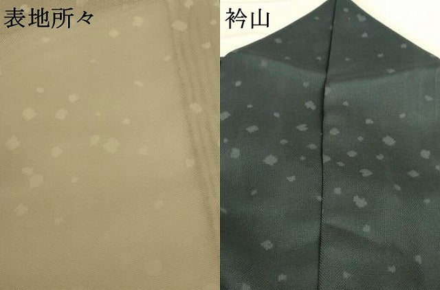 平和屋着物＊夏物 訪問着 紗 霞文 暈し染め 反端付き 正絹 逸品 AABG7367jd