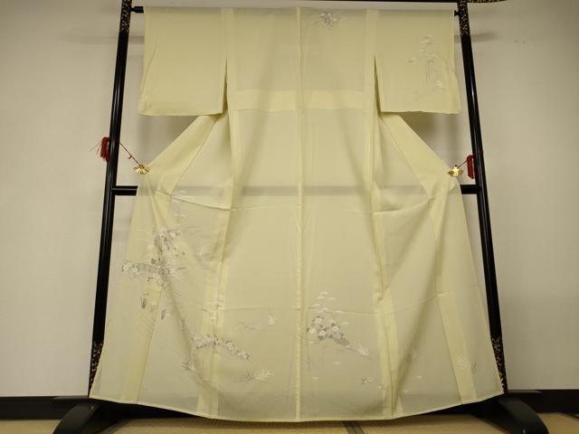 平和屋着物＊夏物　訪問着　絽　風景草花文　正絹　逸品　未使用　AABG7380jd