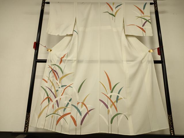 平和屋着物＊夏物 訪問着 絽 枝葉文 正絹 逸品 AABG7383jd