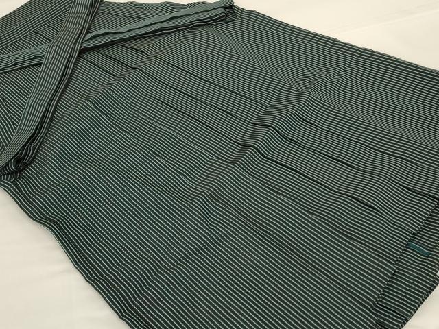 平和屋着物＊夏物 男性 行灯袴 縞 正絹 逸品 AABG7385jd