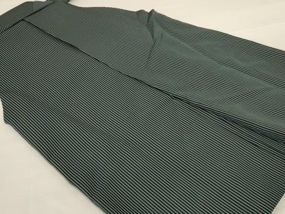 平和屋着物＊夏物 男性 行灯袴 縞 正絹 逸品 AABG7385jd