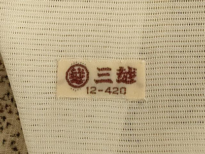 平和屋着物＊夏物　越後上布　日本工芸会正会員　林宗平　幾何学文様　三越扱い　ロング丈　苧麻　逸品　AABG7391jd