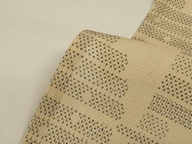 平和屋着物＊夏物 本場大島紬 夏大島 160亀甲 幾何学文様 正絹 逸品 AABG7396jd