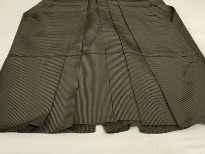 平和屋着物＊夏物 男性 馬乗り袴 縞 正絹 逸品 AABG7398jd