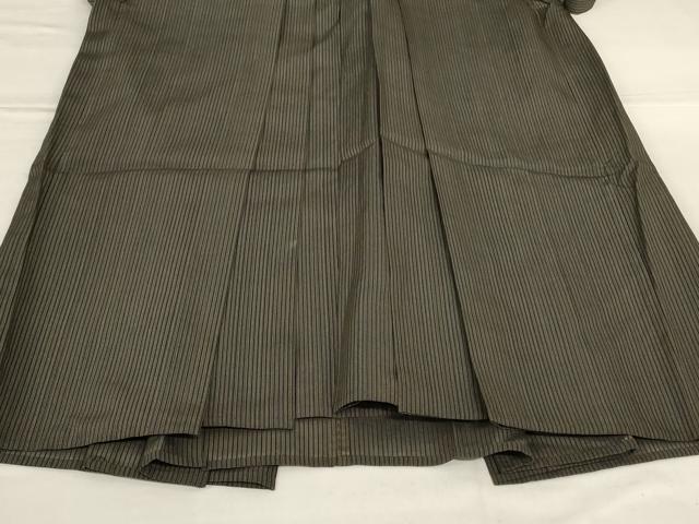 平和屋着物＊夏物 男性 行灯袴 縞 正絹 逸品 AABG7399jd