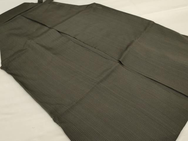 平和屋着物＊夏物 男性 行灯袴 縞 正絹 逸品 AABG7399jd