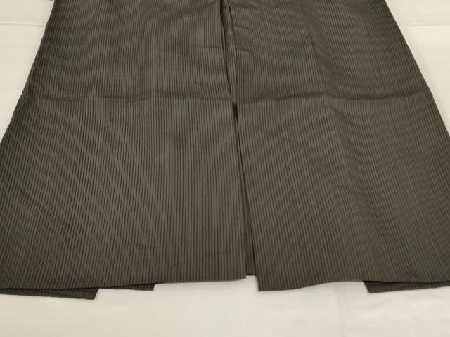 平和屋着物＊夏物 男性 行灯袴 縞 正絹 逸品 AABG7399jd
