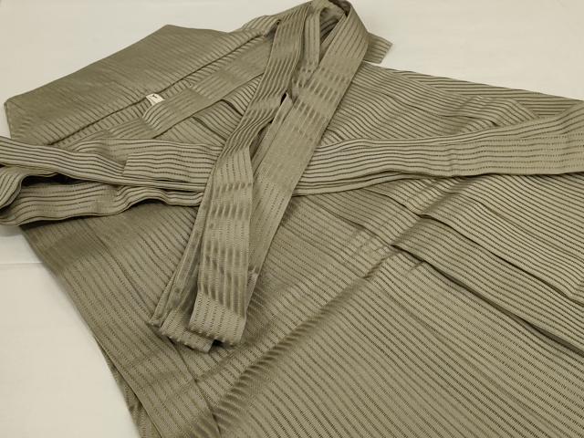 平和屋着物＊夏物 男性 行灯袴 縞 正絹 逸品 AABG7401jd