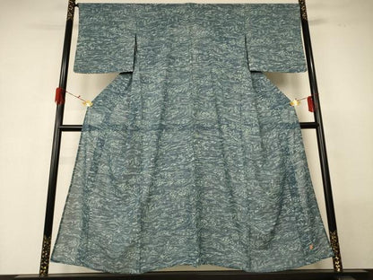 平和屋着物＊夏物 江戸小紋 絽 作家物 流水文 正絹 逸品 AABG7405jd