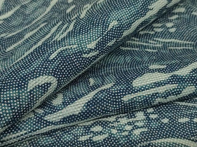 平和屋着物＊夏物 江戸小紋 絽 作家物 流水文 正絹 逸品 AABG7405jd