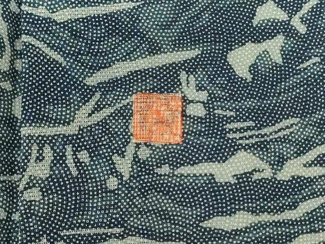 平和屋着物＊夏物 江戸小紋 絽 作家物 流水文 正絹 逸品 AABG7405jd