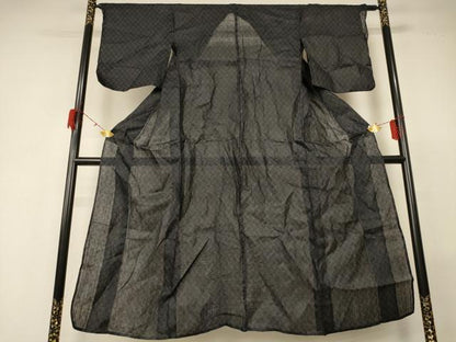 平和屋着物＊夏物　重要無形文化財　本場宮古上布　菱繋ぎ　苧麻　逸品　AABG7410jd