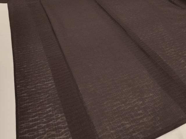 平和屋着物＊夏物 色無地 紗 黒紅色 正絹 逸品 AABG7411jd