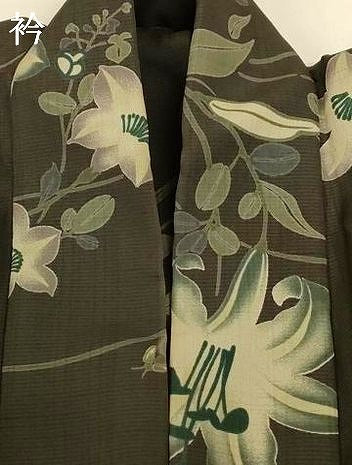 平和屋着物＊夏物　撫松庵　小紋・浴衣兼用　セオアルファ　紗　草花文　洗える着物　AABG7415jd