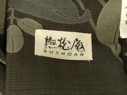 平和屋着物＊夏物　撫松庵　小紋・浴衣兼用　セオアルファ　紗　草花文　洗える着物　AABG7415jd