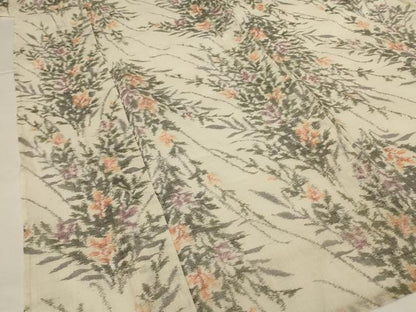 平和屋着物＊夏物 小千谷ちぢみ 草花文 麻 逸品 AABG7422jd