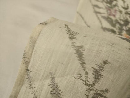 平和屋着物＊夏物 小千谷ちぢみ 草花文 麻 逸品 AABG7422jd