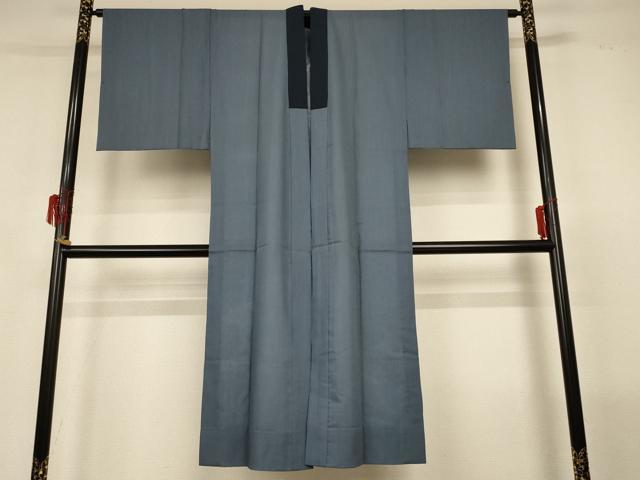 平和屋着物▽男性 長襦袢 単衣 浜松文 金彩 ウール AABG7433jd
