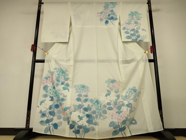 平和屋着物＊夏物　訪問着　絽　草花文　大丸扱い　正絹　逸品　AABG7443jd