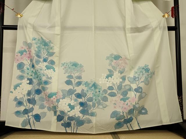 平和屋着物＊夏物　訪問着　絽　草花文　大丸扱い　正絹　逸品　AABG7443jd