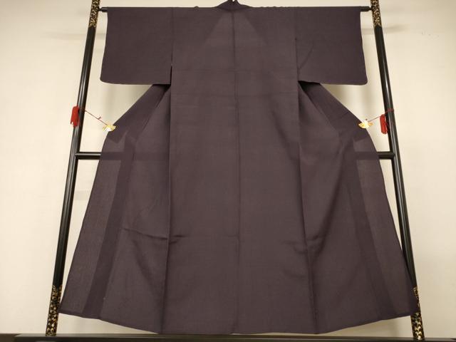 平和屋着物＊夏物 色無地 紗 黒紅色 正絹 逸品 AABG7450jd