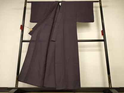 平和屋着物＊夏物 色無地 紗 黒紅色 正絹 逸品 AABG7450jd